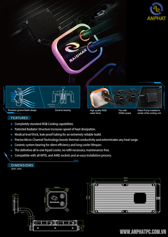 Liquid cooling raidmax cheap cobra 240 rgb