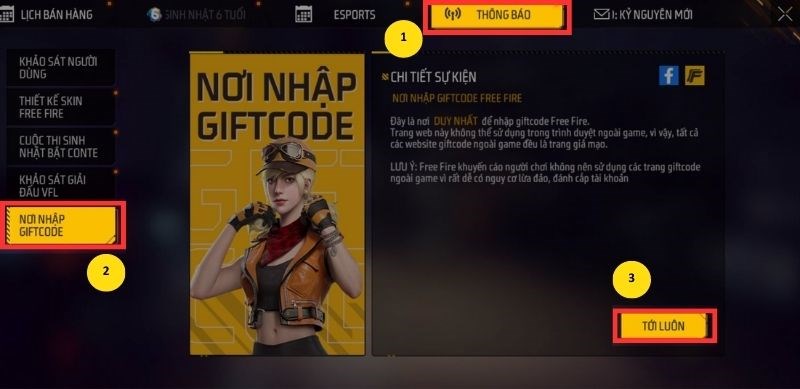 nhất - Danh sách Giftcode Free Fire mới nhất tháng 9 - 2024 0603_nhapcode2