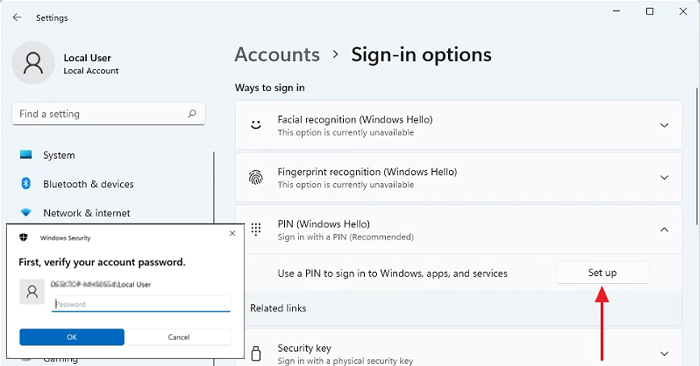 0911 cach dat mat khau laptop win 11 22