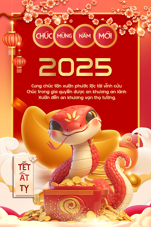 Chúc mừng năm mới 2025, Xin mời tải về bộ ảnh Lịch Vạn Niên Ất Tỵ phong cách Kawaii Cutie